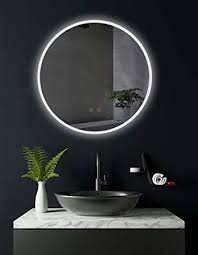 While remodeling our master bathroom i decide to purchase and install one of these beautiful crystal clear lighted led mirrors. Hoko 019 Series Round Bathroom Mirror Amazon De Diy Tools