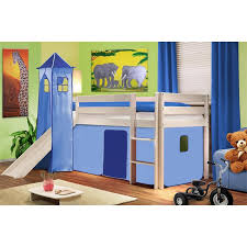 Wickey bietet einzigartige kindermöbel und spielgeräte in herausragender qualität. Hochbett Kinderbett Spielbett Mit Turm Und Rutsche Massiv Kiefer Weiss Hellblau Shb 27 1032