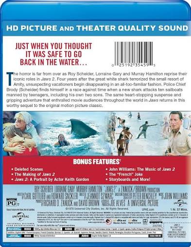Amazon.com: Jaws 2 [Blu-ray] : Roy Scheider, Lorraine Gary, Murray  Hamilton, Joseph Mascolo, Mark Gruner, Keith Gordon, Richard D. Zanuck,  David Brown, Jeannot Szwarc: Movies & TV