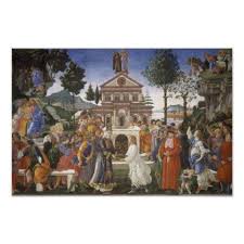 Temptations Of Christ By Botticelli Poster Zazzle Com Art Painting Sistine Chapel Ceiling