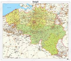 Two of these regions, the flemish region or flanders, and walloon region, or wallonia, are each subdivided into five provinces. Belgie Kaart Staatkundig Gedetailleerd 345 Kaarten En Atlassen Nl
