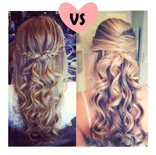 Use good hair products to minimize frizz, boost volume, and tame unruly curls. Love The Left Hairstyle Super Easy And Cute Pin And Curl Hairstyle For Prom Hair Styles Simple Prom Hair Hairstyle
