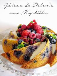 Gateau De Polenta Aux Myrtilles Gateaux De Polenta Polenta Alimentation
