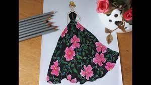 100% polyester more colors and sizes available. Draw A Dress A Floral Dress Youtube