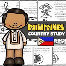 philippines for kids printable reader with facts and pictures to color