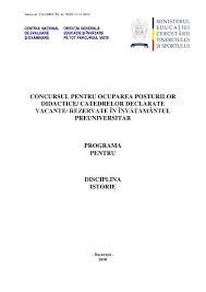 Titularizare 2021 calendar modele edu.ro; Modele Titularizare 2018 Istorie Programa ArhivÄƒ Edu Ro Materiale De Istorie