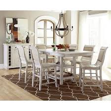 On sale for $2,634.54 original price $3,396.00 $ 2634.54 $3,396.00. Willow Rectangular Counter Dining Set W Uph Chairs Distressed White Progressive Furniture 2 Reviews Furniture Cart