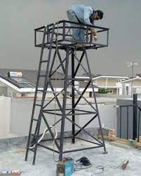 Harga menara air tiang tunggal pakai tangga harga rp 6.250.000/unit tinggi 5 meter harga rp 5.000.000/unit tinggi 4 meter harga rp 3.750.000/unit tinggi 3 meter harga rp 2.700.000/unit tinggi 2 meter harga rp 1.500.000/unit tinggi 1 meter dengan kapasitas tengki 300liter samapi 1000liter harga tidak dengan tengki (sudah di pasang /cor kakinya aja) Harga Menara Tangki Air Besi Siku Terbaru Juni 2021