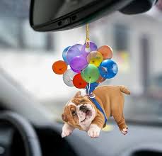 Amazon.com: La Pomme, Bulldog inglés con burbujas – Regalo para amantes de  los bulldog inglés, regalo para madres – Adorno colgante de coche para  perro con globo colorido lindo adorno de mica