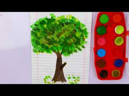 رسم شجرة جميلة بالالوان المائيه رسم سهل للاطفال خطوه بخطوه youtube make it yourself