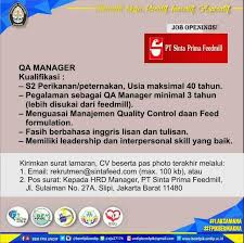 Anda bisa mencari informasinya melalui browsing di google atau. Bem Fpik Undip Job Career Info Hallo Sobat Fpik Buat Kamu Fresh Graduate Atau Lulusan Perikanan Ada Info Lowongan Kerja Nih Pt Sinta Prima Feedmill Merupakan Salah Satu Produsen Pakan Ikan