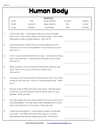Includes basic singular possessives, as well as plural possessives. Human Body Super Teacher Worksheets