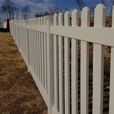 Weatherables Plymouth 4 Ft H X 8 Ft W Khaki Vinyl Picket Fence Panel Kit Pkpi 3r5 5 4x8 The Home Depot Vinyl Picket Fence Picket Fence Panels Privacy Fence Designs