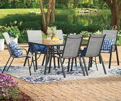 Wilson Fisher Mix Match Brentwood Black Patio Chair Glass Rectangle Dining Table Big Lots Patio Patio Chairs Rectangle Dining Table