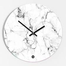 Design Wand Uhr In Weisser Marmor Optik Wanduhr Uhrideen Wanduhr Weiss