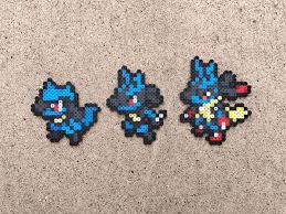 Riolu Lucario Mega Lucario Pokemon Perler Bead Fuse Etsy Pokemon Perler Beads Pokemon Bead Perler Bead Art