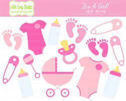 Sale 50 Off Baby Girl Clipart Baby Shower Clipart By Withenvypaper 1 75 Https Www Etsy Com Listing 177489943 Sale 50 Off Baby Girl Clipart Baby Ref Embarazo