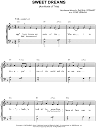 Download and print sweet dreams (are made of this) piano sheet music by eurythmics. Eurythmics Sweet Dreams Are Made Of This Sheet Music Easy Piano In D Minor Download Print Sku Mn0128645