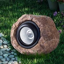 Landscape Rock Light Solar Powered Garden Lights Outdoor Decorative Waterproof Led Spotlight In 2020 Solar Powered Garden Lights Solar Lights Garden Landscape Rock