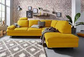 Interliving sofa serie 4050 zweisitzer kurkumafarbenes longlife leder cloudy chromfüße breite ca 186 cm. Sofa In Gelb Online Kaufen Otto