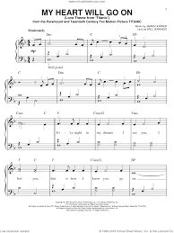 Dion My Heart Will Go On Love Theme From Titanic Easy Sheet Music For Piano Solo Sheet Music Piano Sheet Music Easy Sheet Music