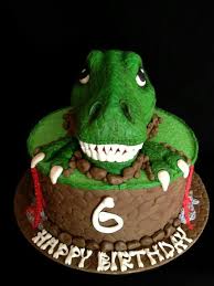 6th Birthday Cake For 6 Year Old Boy 3d T Rex Dinosaur Cake I Made For A Little Boy Who Was Turning 6 Years Old He Is A Big Fan Of Dinosaur Birthday Cakes Cool Birthday Cakes Diy Birthday Cake