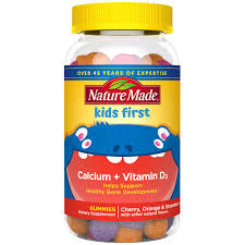 For those who must take calcium in supplement form, adequate fluid intake is important to help reduce this risk (55). Nature Made Kids First Calcium Vitamin D3 Gummies Nature Made