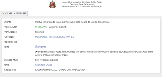 Após votação nesta madrugada, a assembleia legislativa do estado de são paulo (alesp) aprovou, por 47 votos a 5, a antecipação do feriado estadual de 9 de julho para a próxima o objetivo é aumentar o isolamento social para conter a disseminação do coronavírus. Por Que E Feriado No Dia 9 De Julho Em Todo Estado De Sp