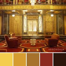 Art Deco Gold Red Color Palette Ahs Hotel Color Palette Yellow Cinema Colours Red Colour Palette