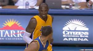 A gif is worth a million words. Kobe Bryant Slaps Stephen Curry S Butt After 3 Point Bomb Sbnation Com