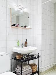 Clever Idea For Storage Under A Wall Mounted Sink Home Decor Wall Mounted Sink Bathroom Decor Small Bathroom Decor