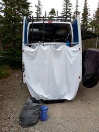 Outside Shower At Camp Van Life Sportsmobile Van Van Camping