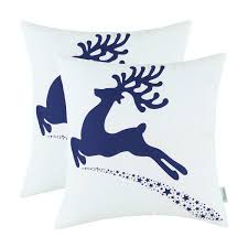 Coming in a size of 45(l) x 45(w) cm, this square pillowcase will fit many throw pillows. 15 Beautiful Blue And White Christmas Pillow Covers