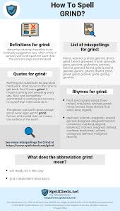 How To Spell Grind And How To Misspell It Too Spellcheck Net