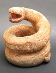 How to make a wooden snake toy step 1: Sculpture Unusual Folk Art Vintage Carved And Painted Wooden Coiled Snake Figurine Appealing Expression Quirky Curio Collectibles Figurines Knick Knacks Lifepharmafze Com