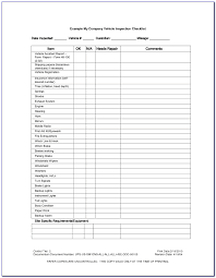 Check list for fire extinguisher. Vehicle Inspection Checklist Example Vincegray2014