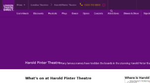 Welcome To Thecomedytheatre Co Uk Harold Pinter Theatre