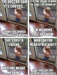Baby Let Me Down Easy Lolsnaps Funny Baby Memes Funny Babies Baby Memes