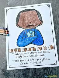 Each word from the word bank can be found among the jumbled letters. Free Martin Luther King Jr Coloring Page S
