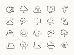 Cloud Icon Service Line Icon Cloud Icon Cloud Services