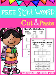 Get top trending free books in your inbox. Free Sight Word Cut And Paste Worksheets First Grade Teaching Resources