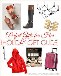 Our picks + suggestions will help you find the perfect trendy or modern gift that she'll love! Great Gift Ideas For Her Holiday Gift Guide Making Lemonade
