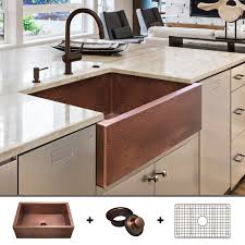 When deciding which style of mounting you are considering for your kitchen sink, your design will likely be influenced by the counter top material style, budget and appearance preferences. Pure Copper Kitchen Sinks Fossil Blu