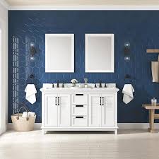 Find bathroom vanities with tops at lowest price guarantee. Allen Roth Clarita 60 In White Undermount Double Sink Bathroom Vanity With White Engineered Stone Top In The Bathroom Vanities With Tops Department At Lowes Com