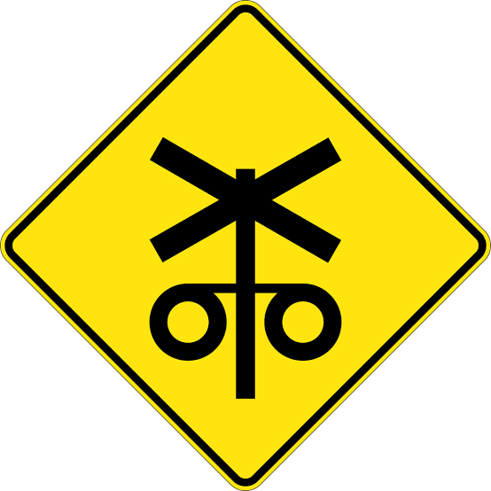 Railway Level Crossing Flashing Signal Ahead | Road Signs | USS