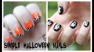 Easy Halloween Nail Art Designs No Nail Art Tools Needed Youtube