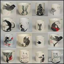Anne Laure Charlier Les Zinzolines Tasse En Poterie Poterie Peinte Art Ceramique