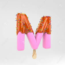 Jay writes about communication and happiness on lifehack. Ice Cream Letter M Uppercase Pink Fruit Font With Caramel And Sprinkles 3d Rendered Alphabet Type Isolated On White Background For Banner Poster Design Template Stock Photo Picture And Royalty Free Image Image