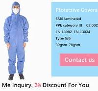 PPE Suit Kit Disposable SMS Non-Woven Coverall Isolation ...
