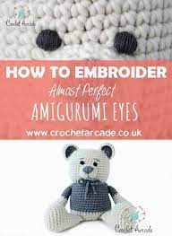 In this tutorial i'll be showing you step by step how to hand embroider my top 6 favorite embroidery stitches for doll and soft toy plushie faces. How To Embroider Almost Perfect Amigurumi Eyes Crochet Arcade